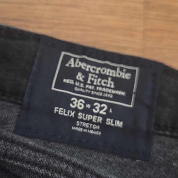 Abercrombie & Fitch Jeans Men's 36x32 Black Felix Super Slim Stretch Denim Pants - Picture 15 of 15